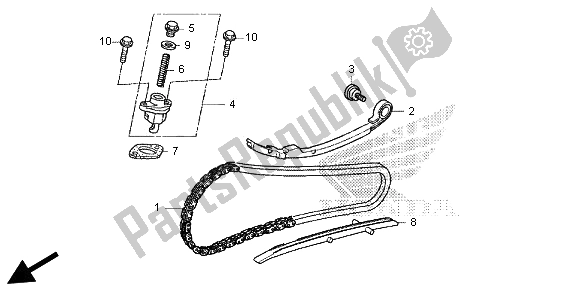 Tutte le parti per il Catena A Camme E Tenditore del Honda SH 300R 2013