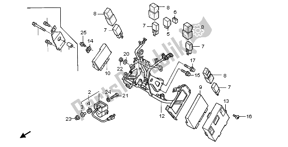 All parts for the Cowl Stay of the Honda VFR 800A 2007