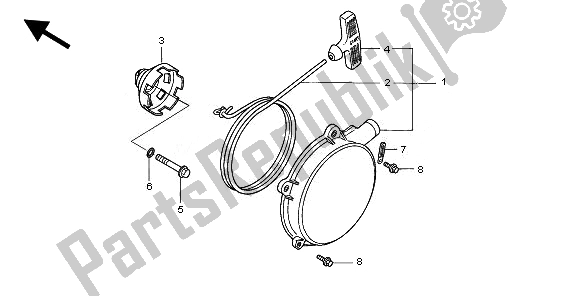 All parts for the Recoil Starter of the Honda TRX 680 FA Fourtrax Rincon 2010