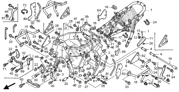 Tutte le parti per il Corpo Del Telaio del Honda ST 1300 2007