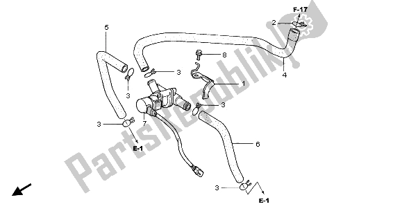 All parts for the Air Injection Control Valve of the Honda CBR 600F 2003