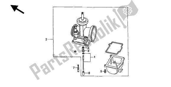 Todas las partes para Kit De Piezas Opcionales Del Carburador de Honda CR 125R 1993