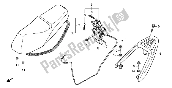 Tutte le parti per il Posto A Sedere del Honda NHX 110 WH 2011