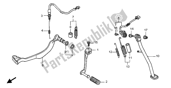 All parts for the Pedal & Stand of the Honda XL 650V Transalp 2002