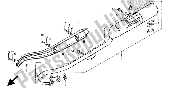 Todas las partes para Silenciador De Escape de Honda XR 80R 1994