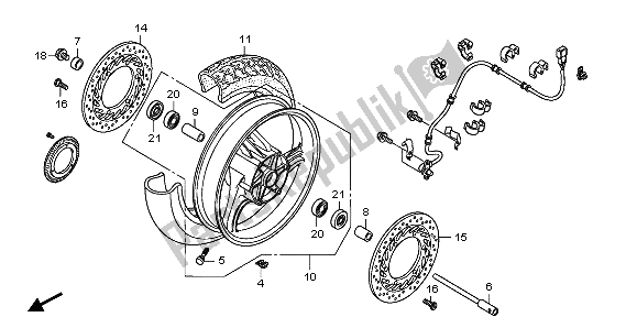 Todas las partes para Rueda Delantera de Honda NT 700V 2007