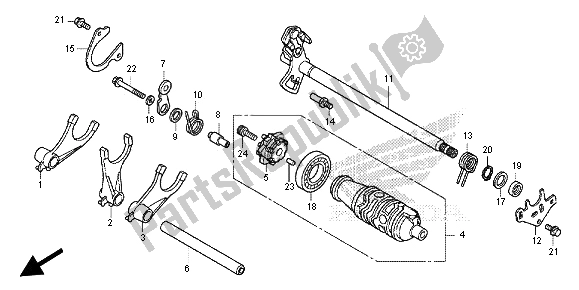 Todas las partes para Tambor De Cambio De Marchas de Honda NC 700S 2012