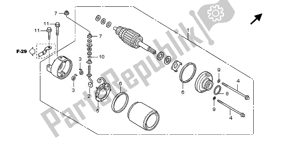 Todas las partes para Motor De Arranque de Honda CBF 1000 2010