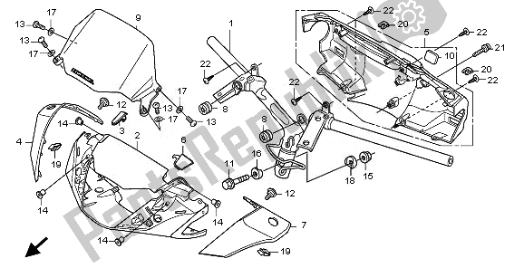 Tutte le parti per il Manico Per Tubo E Coperchio Per Maniglia del Honda SH 150S 2011