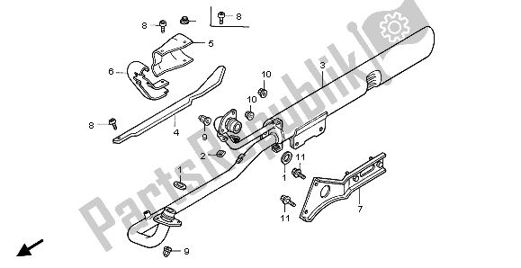 Todas las partes para Silenciador De Escape de Honda VT 125C 1999