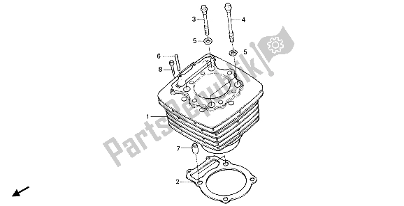 Todas las partes para Cilindro de Honda NX 650 1989