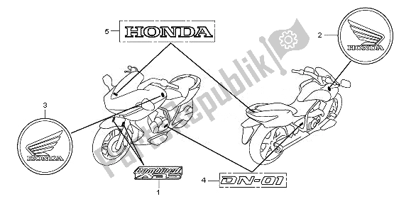 Toutes les pièces pour le Marque du Honda NSA 700A 2008