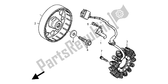 All parts for the Generator of the Honda CBR 600 FA 2012