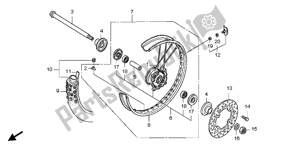 Tutte le parti per il Ruota Anteriore del Honda CRF 150R SW 2007