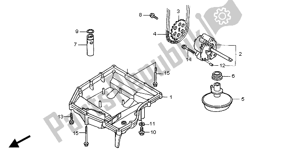 All parts for the Oil Pan & Oil Pump of the Honda CBF 600 SA 2004