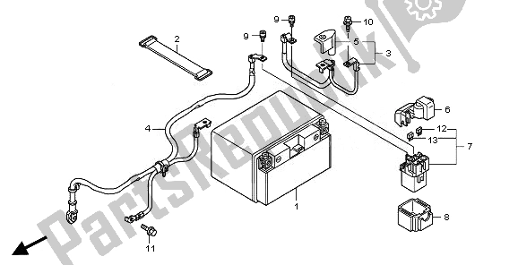 All parts for the Battery of the Honda VFR 1200 FD 2011