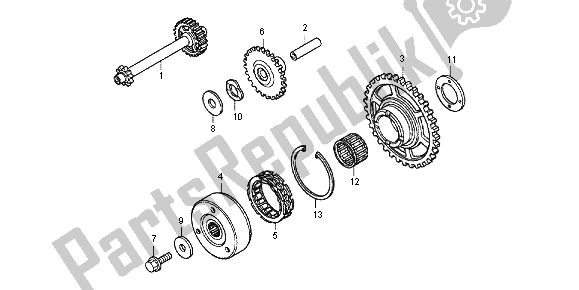 Todas las partes para Embrague De Arranque de Honda CBR 1000 RA 2013