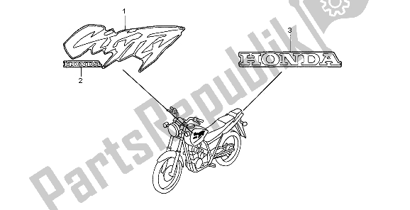 All parts for the Mark of the Honda CLR 125 1998