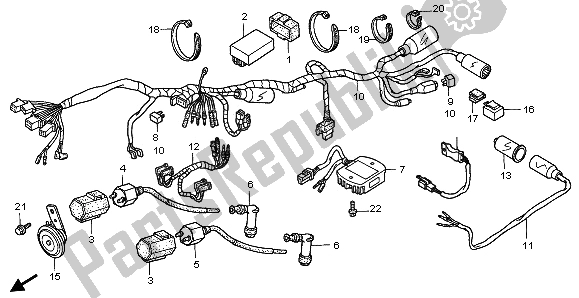 All parts for the Wire Harness & Ignition Coil of the Honda CMX 250C 1997