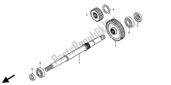 Toutes les pièces pour le Arbre Final du Honda TRX 500 FE Foretrax Foreman ES 2012