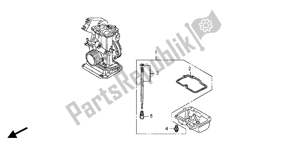 Alle onderdelen voor de Carburateur Optionele Kit van de Honda CRF 150 RB LW 2012