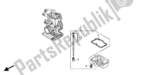 Alle onderdelen voor de Carburateur Optionele Kit van de Honda CRF 150 RB LW 2012