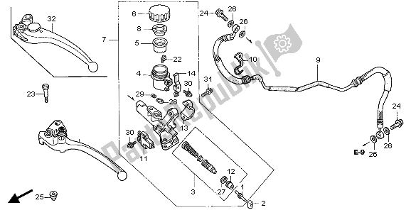 Wszystkie części do Pompa Sprz? G? A Honda VTR 1000 SP 2006