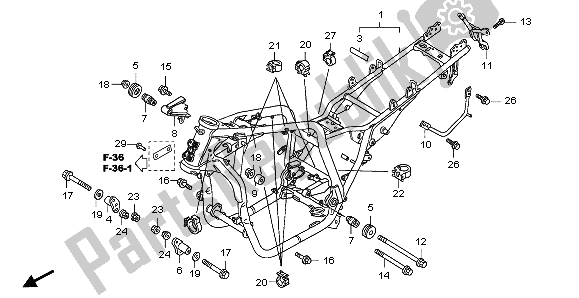 Todas las partes para Cuerpo Del Marco de Honda CB 1300 SA 2007