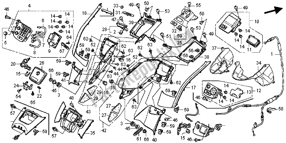 Alle onderdelen voor de Onderdak van de Honda GL 1800 2013
