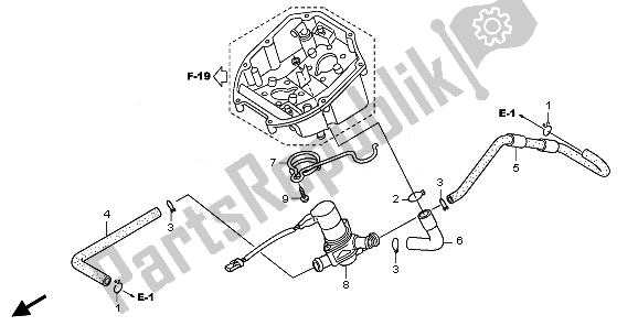 All parts for the Air Injection Control Valve of the Honda XL 1000 VA 2011