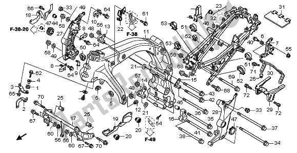 All parts for the Frame Body of the Honda CBF 1000 FS 2011