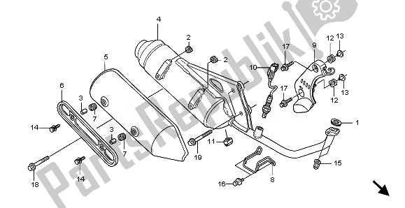 Tutte le parti per il Silenziatore Di Scarico del Honda SH 125R 2010