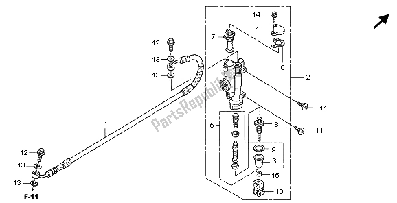 Wszystkie części do Rr. G?ówny Cylinder Hamulca Honda CRF 250X 2006