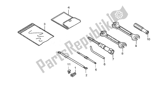 All parts for the Tools of the Honda PES 150R 2010