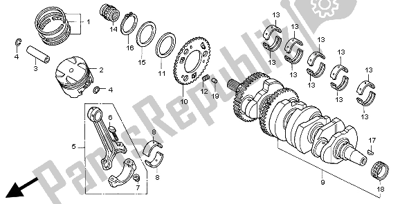 Toutes les pièces pour le Vilebrequin Et Piston du Honda CBR 1100 XX 1998