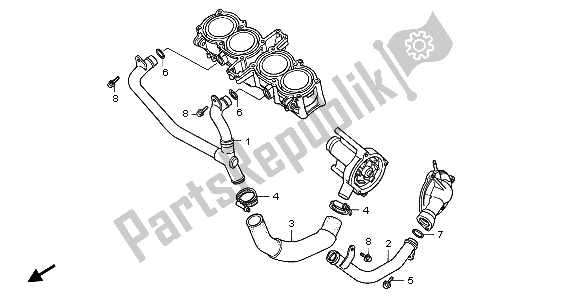 Tutte le parti per il Tubo Dell'acqua del Honda CBR 1000F 1998