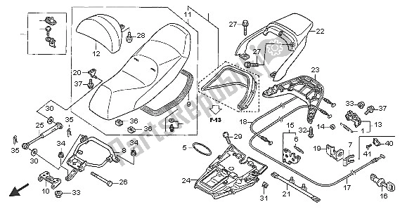 All parts for the Seat of the Honda FJS 600A 2005