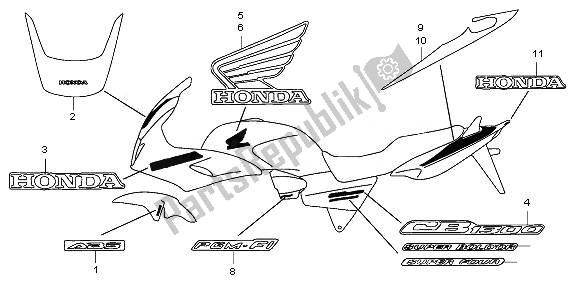 Todas las partes para Marca de Honda CB 1300 SA 2008