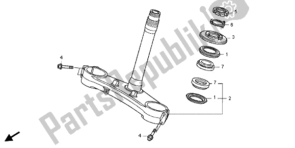 All parts for the Steering Stem of the Honda CBR 1000 RA 2013