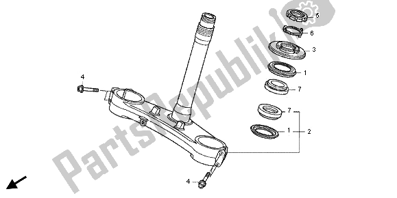 Todas las partes para Vástago De Dirección de Honda CBR 1000 RA 2013