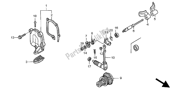 Todas las partes para Valvula De Charnela de Honda CR 125R 2002