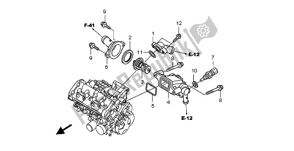 Toutes les pièces pour le Thermostat du Honda CBF 600N 2010