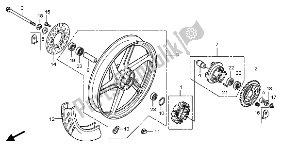 Todas las partes para Rueda Trasera de Honda CBR 125 RS 2005