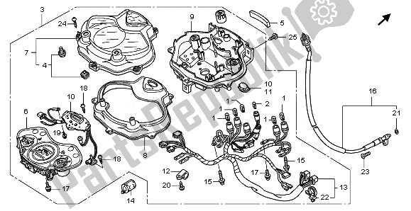 All parts for the Meter of the Honda PES 150R 2010