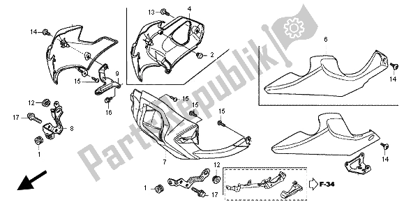 Wszystkie części do Pod Mask? Honda NC 700 XD 2012