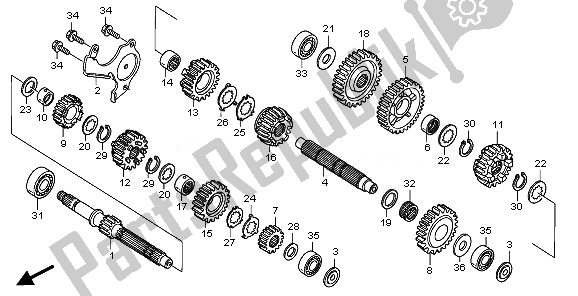 Tutte le parti per il Trasmissione del Honda NT 700V 2010