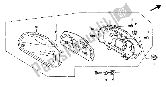 Tutte le parti per il Metro (kmh) del Honda XL 125V 2001