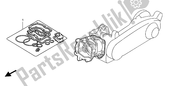 All parts for the Eop-1 Gasket Kit A of the Honda PES 150R 2009