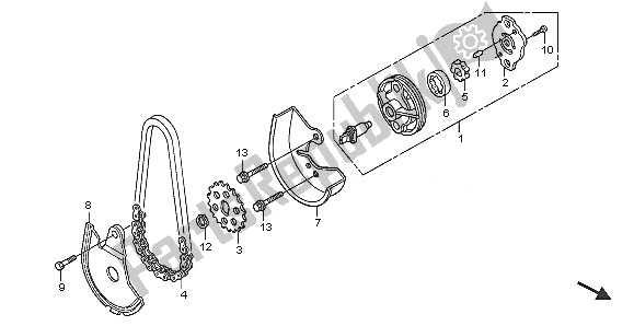 Todas las partes para Bomba De Aceite de Honda NES 150 2005