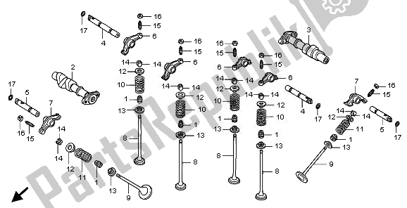 Todas las partes para árbol De Levas Y Válvula de Honda VT 1300 CXA 2010